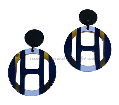 Horn and Lacquer Earrings