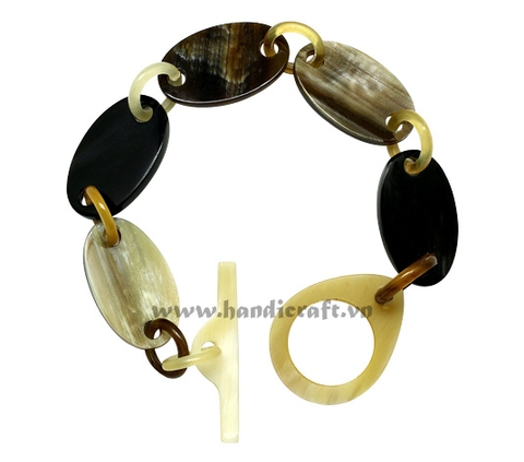 Horn chain bangle bracelet