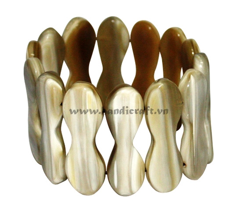 Brown horn bangle bracelet