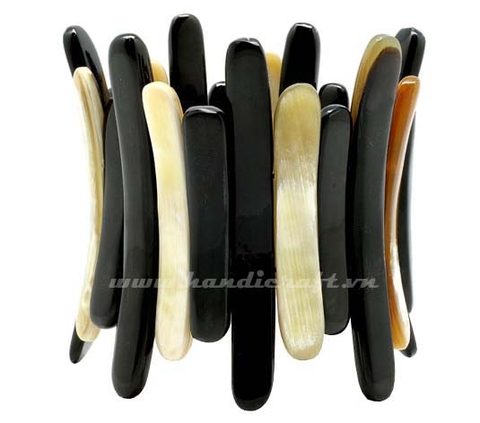 Dark & light horn bangle bracelet