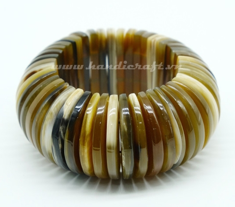 Brown horn bangle bracelet