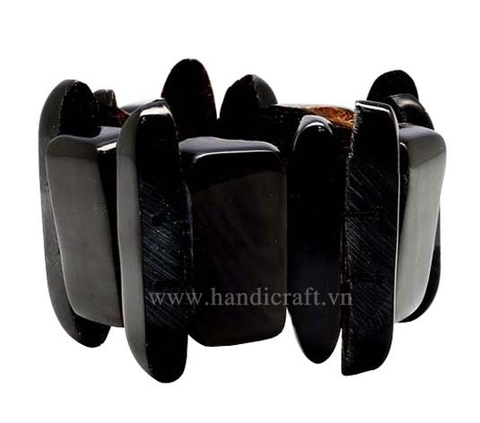Black horn bangle bracelet