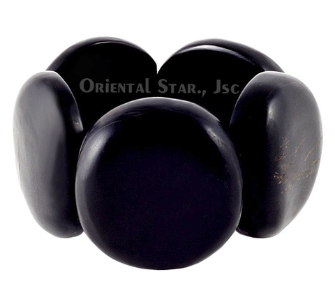 Black horn bangle bracelet