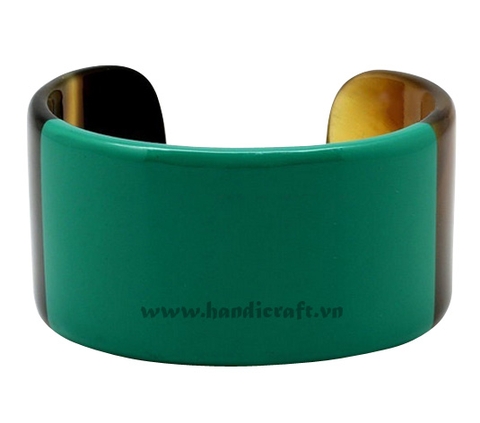 Horn & lacquer cuff bracelet