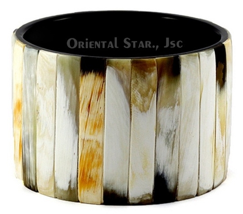 Horn cut bangle bracelet