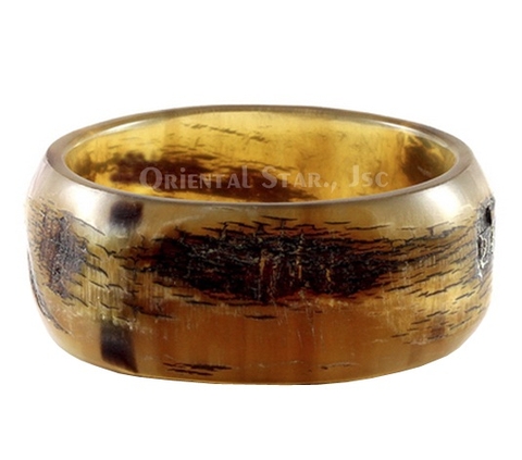 Brown horn bangle bracelet