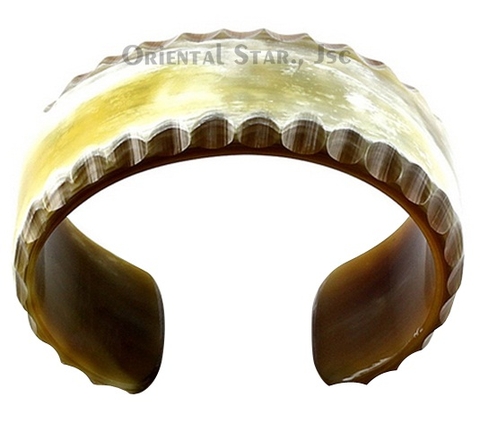 Natural horn cuff bracelet