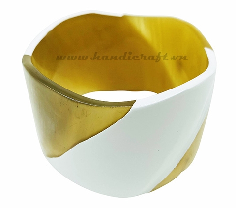 Lacquer & horn bangle bracelet