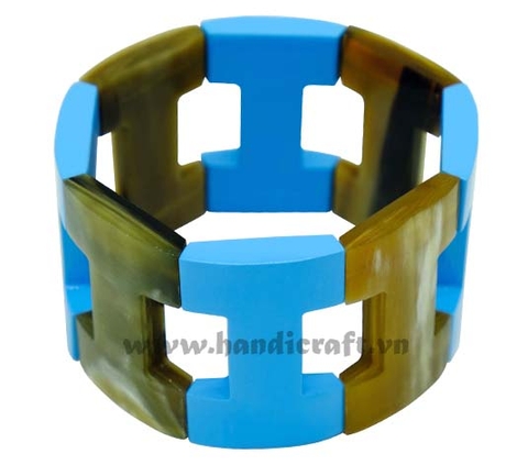 Horn & lacquer bangle bracelet