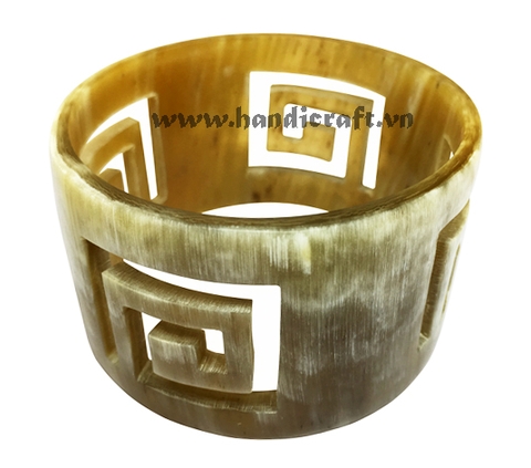 Natural carved horn bangle bracelet