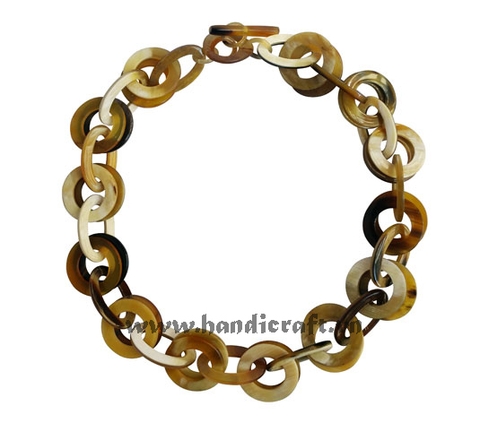 Double round horn necklace