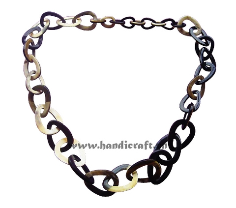 Waterdrop horn chain necklace
