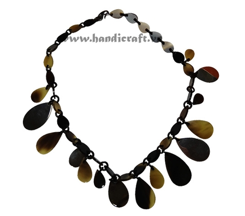 Teardrop horn necklace