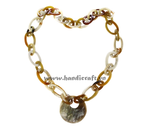 Natural horn necklace