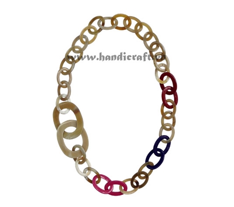 Horn & lacquer necklace