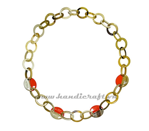 Horn & lacquer necklace
