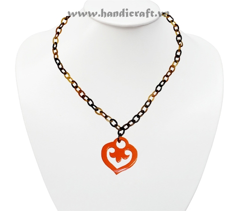 Horn & lacquer necklace