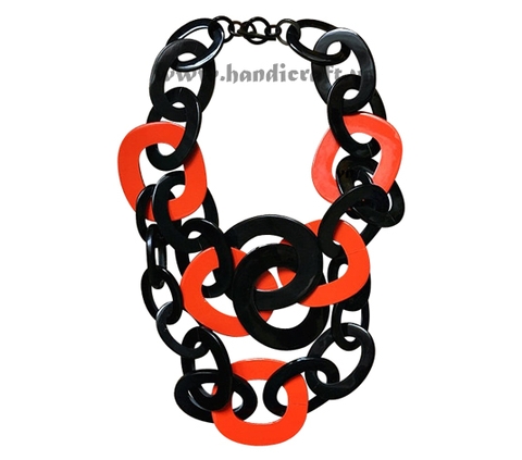 Horn & lacquer necklace