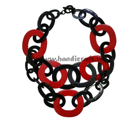 Horn & lacquer necklace