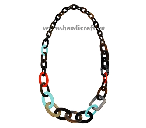 Horn & lacquer necklace