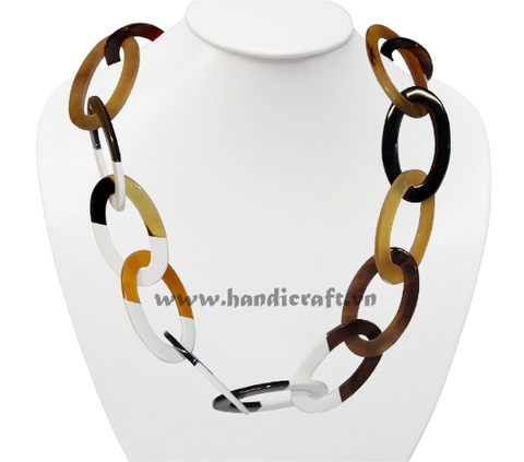 Horn & lacquer necklace