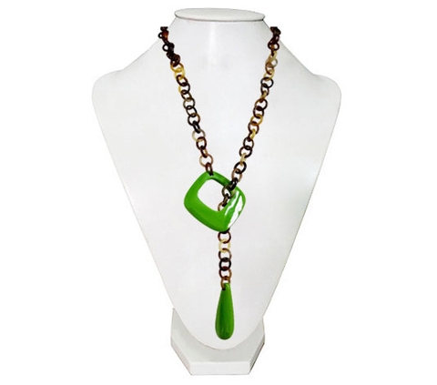 Horn & lacquer necklace