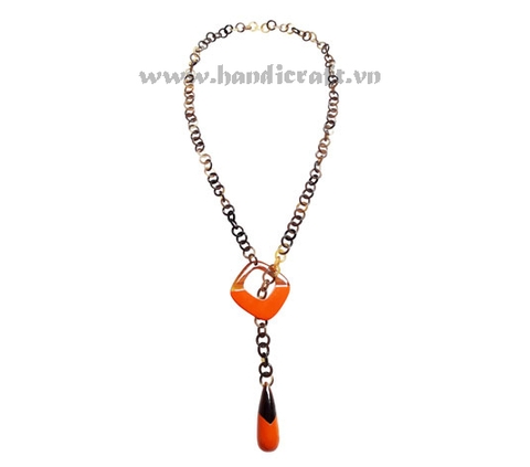 Horn & lacquer necklace