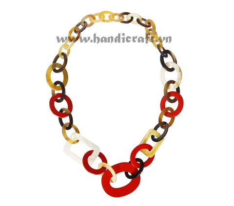 Horn & lacquer necklace