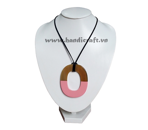 Horn & lacquer pendant