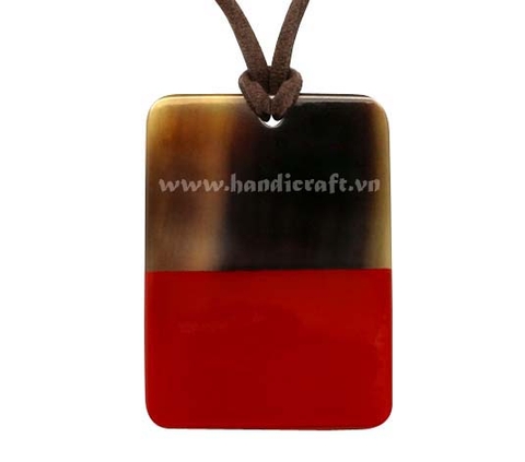 Horn & lacquer pendant