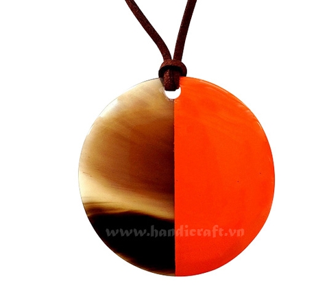 Horn & lacquer pendant