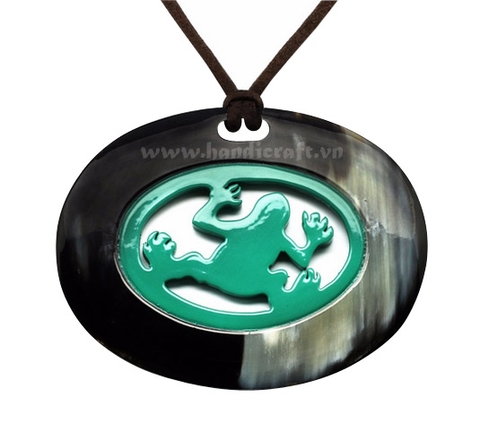 Horn & lacquer pendant