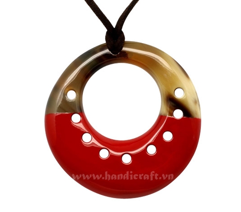 Horn & lacquer pendant