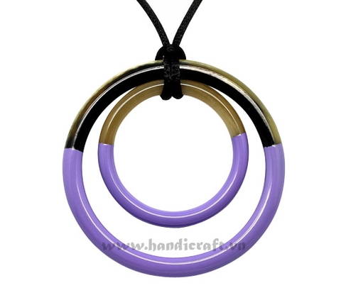 Horn & lacquer pendant