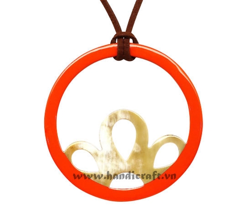 Horn & lacquer pendant