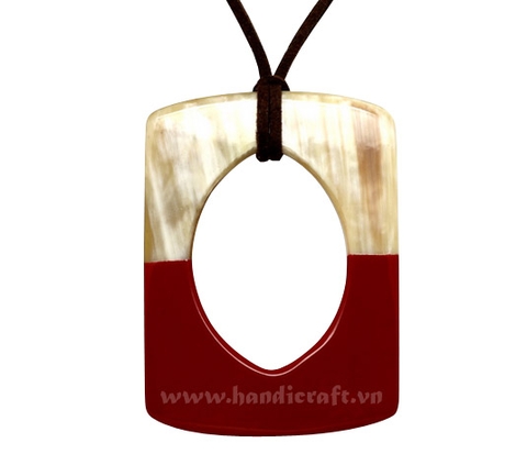 Horn & lacquer pendant