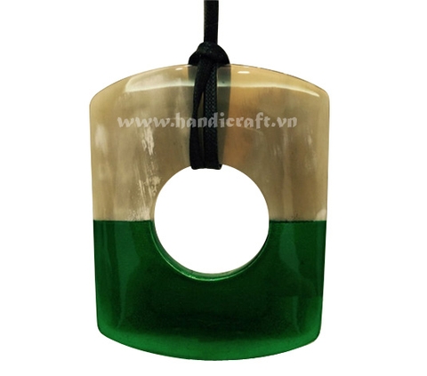 Horn & lacquer pendant