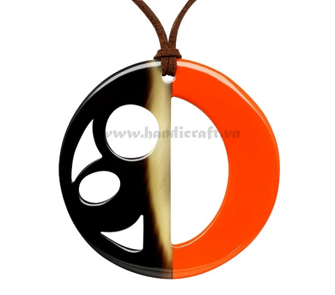 Horn & lacquer pendant