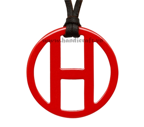 Horn & lacquer pendant