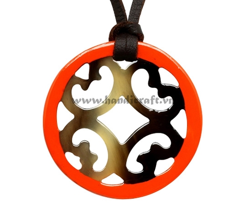 Horn & lacquer pendant