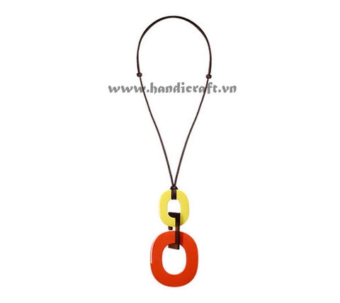 Horn & lacquer pendant