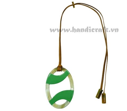 Horn & lacquer pendant
