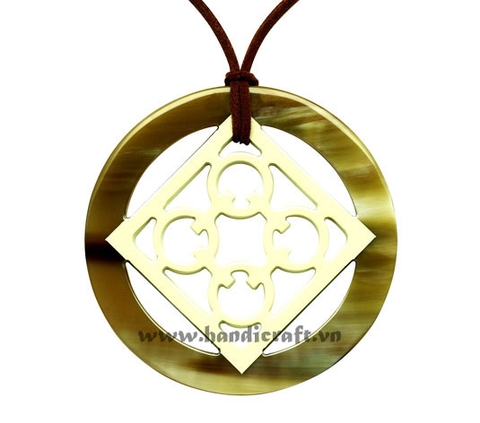 Horn & lacquer pendant