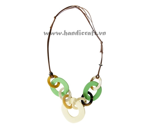 Horn & lacquer pendant
