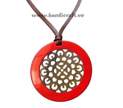 Horn & lacquer pendant