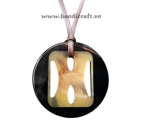 Horn & lacquer pendant
