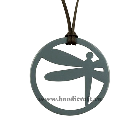Horn & lacquer pendant