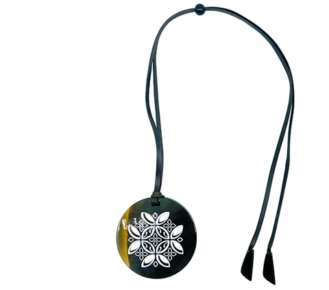 Horn & lacquer pendant