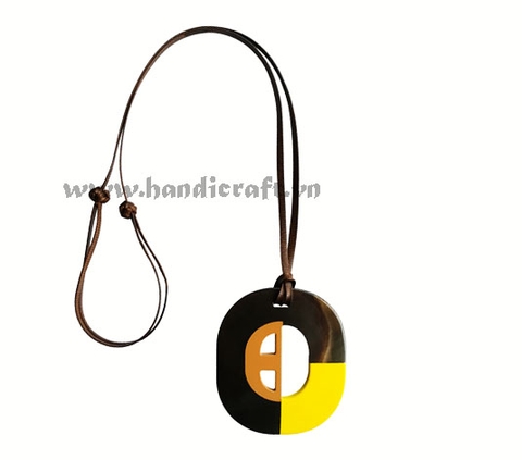 Horn & lacquer pendant