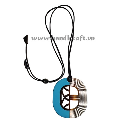 Horn & lacquer pendant